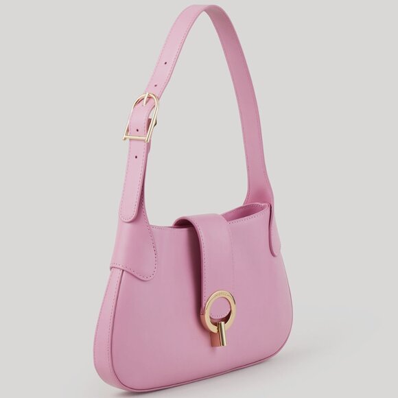 Sandro Pink Baguette bag in certified leather - Picture 2 of 8